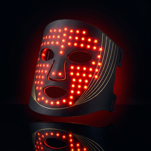 Masque LED LUMAÉ 70 LED rouges — photo studio obsidienne