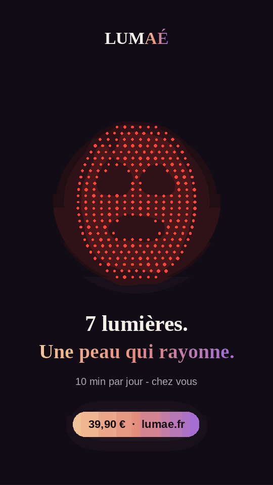 Masque LED LUMAÉ — animation promo